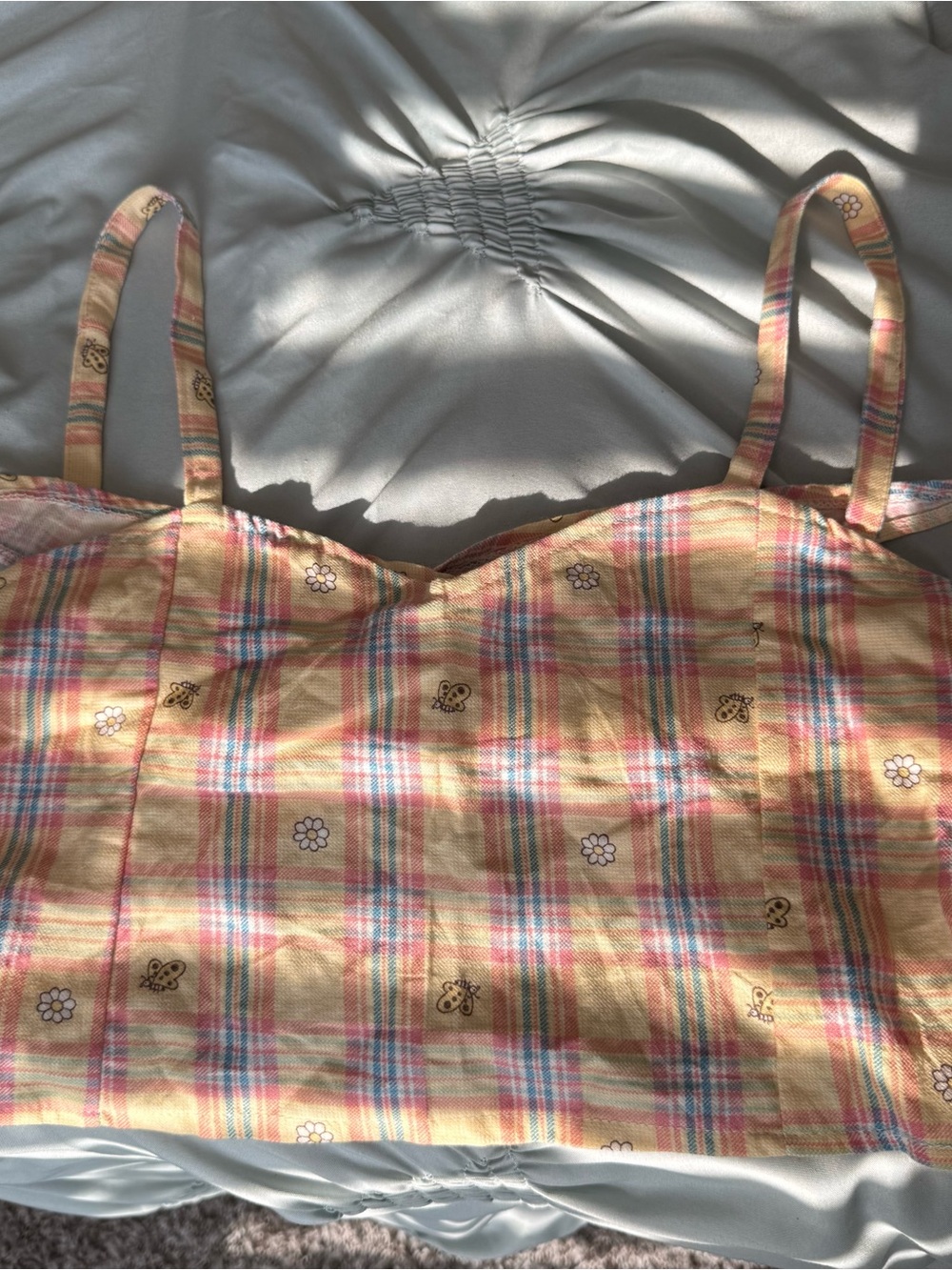 Plaid Tie Top